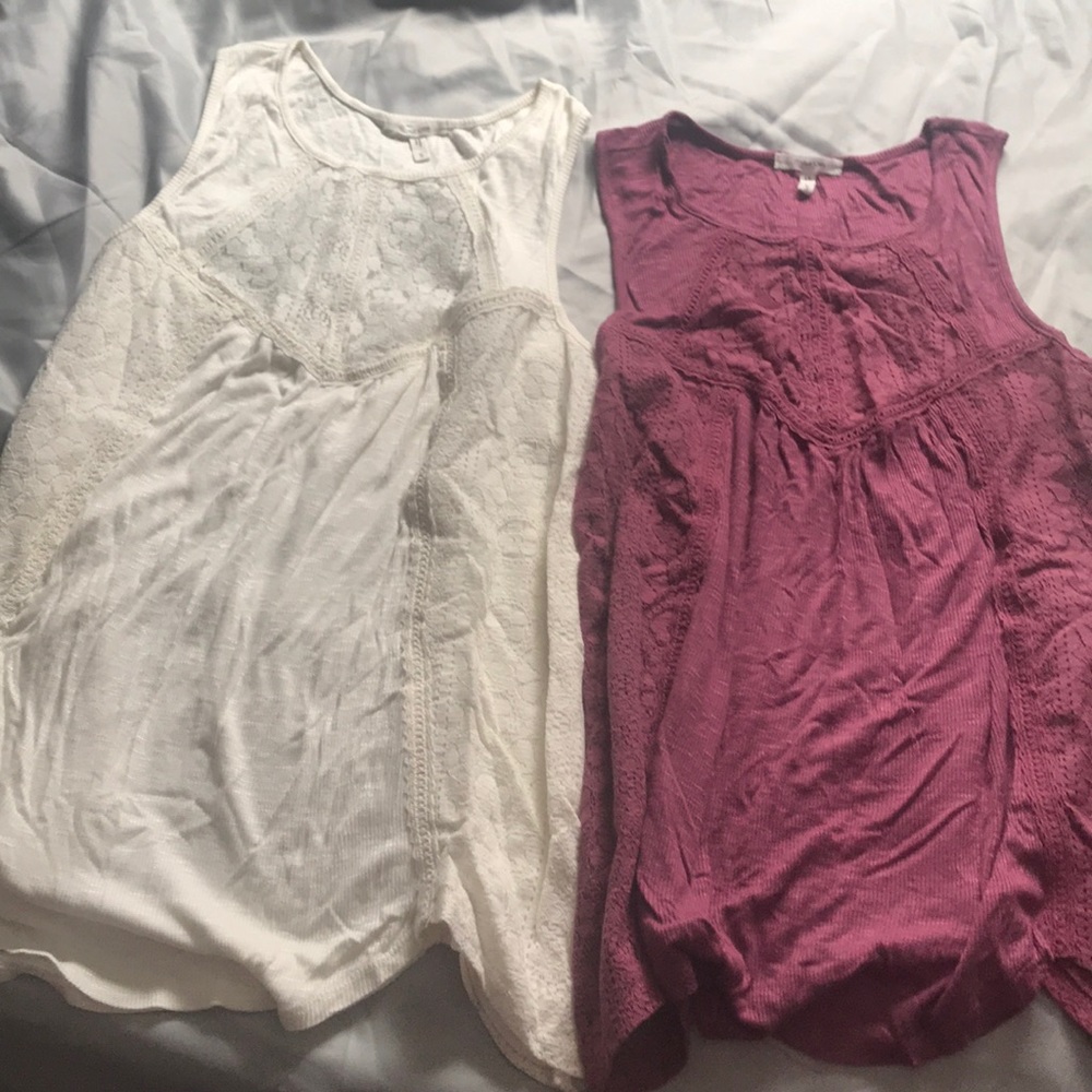 Two small sleeveless blouses